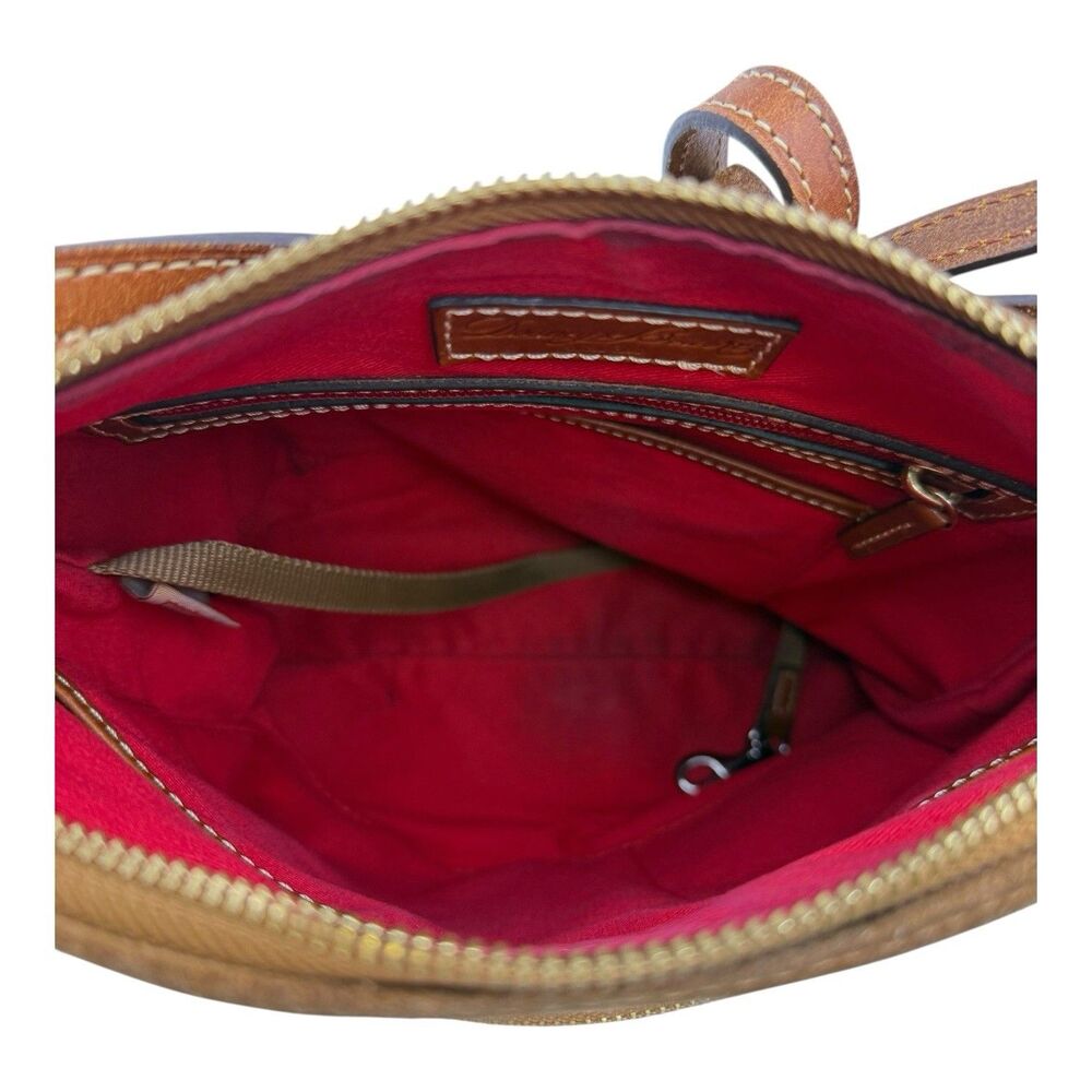 Dooney & Bourke Brown Suede Crossbody Satchel - Picture 9 of 9